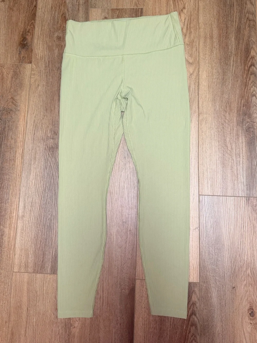 All In Motion Ribbed High Rise Leggings‎ Pistachio Green Yoga Athleisure Large